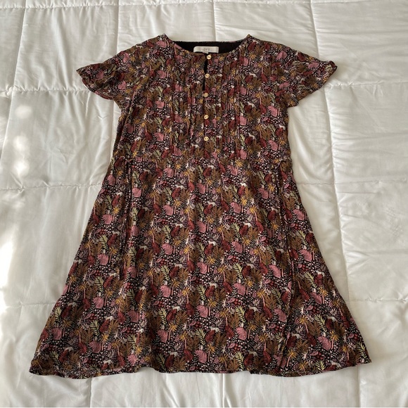 LOFT Paradise Pintucked Side Tie Dress - Picture 4 of 7